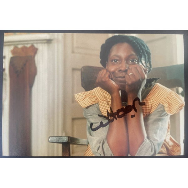 Whoopi Goldberg Signed Autograph 6x4 Photo Film Ghost Color Purple NEW LOW PRICE Whoopi Goldberg Signed Autograph 6x4 Photo Film Ghost Color Purple NEW LOW PRICE