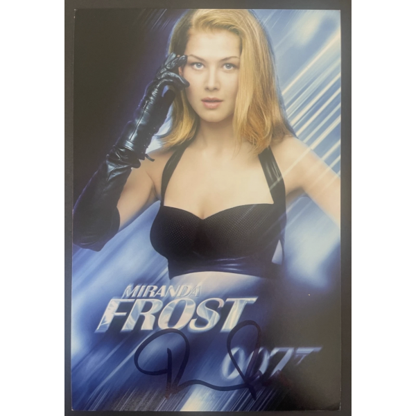 Rosamund Pike Signed Autograph 6x4 Photo James Bond Miranda Frost NEW LOW PRICE Rosamund Pike Signed Autograph 6x4 Photo James Bond Miranda Frost NEW LOW PRICE