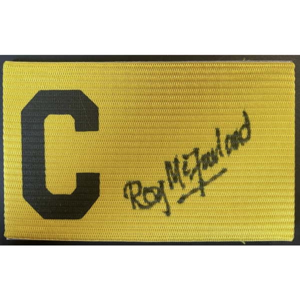 Roy McFarland Signed Autograph Captains Armband Football Derby County Bradford
