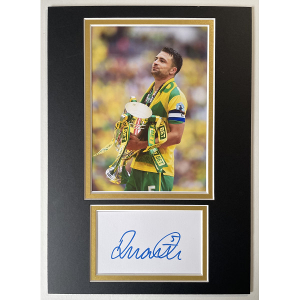 Russell Martin Signed Autograph A4 photo mount display Norwich City Football COA Perfect Gift Memorabilia	