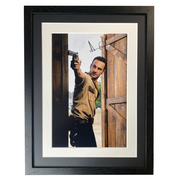 Andrew Lincoln Signed Autograph framed 16x12 photo display Walking Dead TV Actor Perfect Gift Memorabilia	