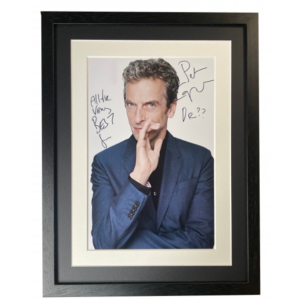 Peter Capaldi Signed Autograph framed 16x12 photo display Doctor Who Dr TV Actor Perfect Gift Memorabilia	