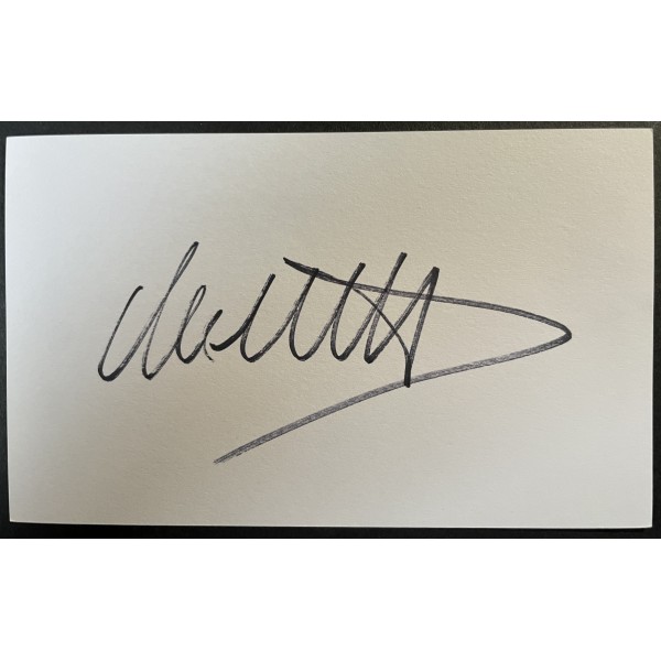 Colin Stein Signed Autograph White Index Card Glasgow Rangers Football COA