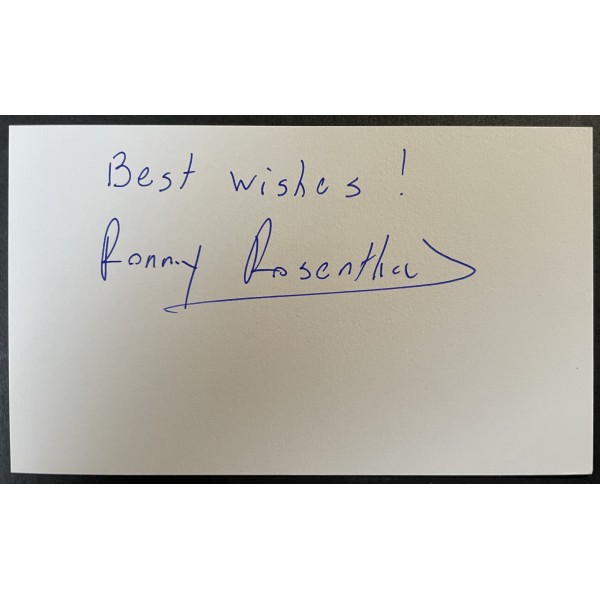 Ronny Rosenthal Signed Autograph White Index Card Liverpool Spurs Football COA