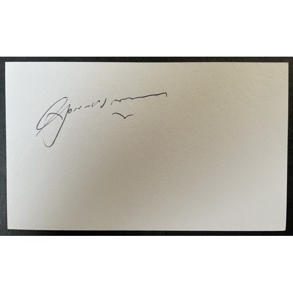 Gordon McQueen Signed Autograph White Index Card Man Utd leeds Football COA
