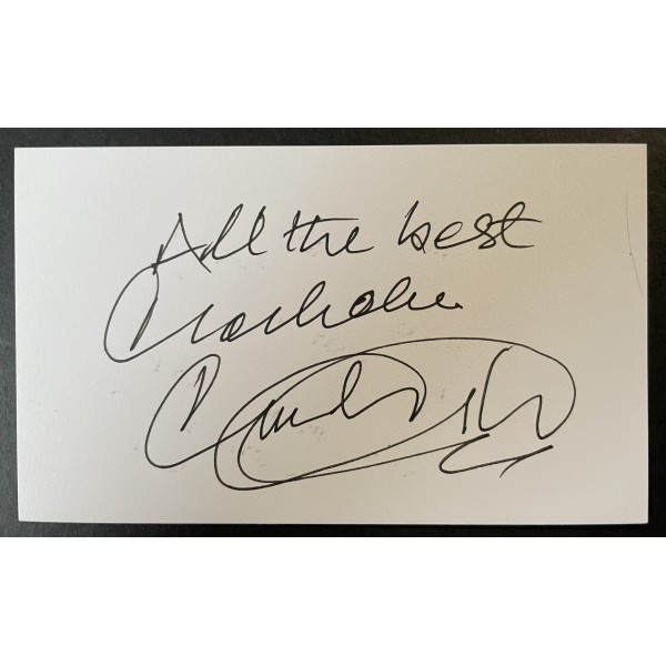Malcolm Macdonald Signed Autograph White Index Card Arsenal Newcastle Football