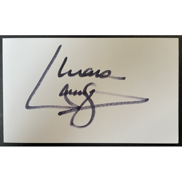 Mark Lawrenson Signed Autograph White Index Card Liverpool Brighton Football COA