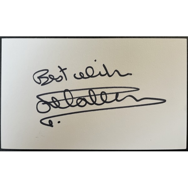 Mark Hateley Signed Autograph White Index Card Glasgow Rangers Football COA