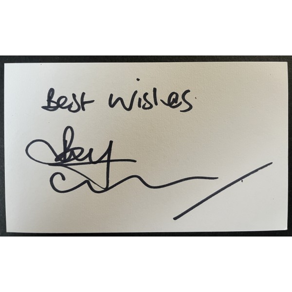 Bryan Gunn Signed Autograph White Index Card Norwich City Football COA