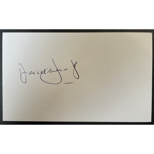 David Fairclough Signed Autograph White Index Card Liverpool LFC Football COA