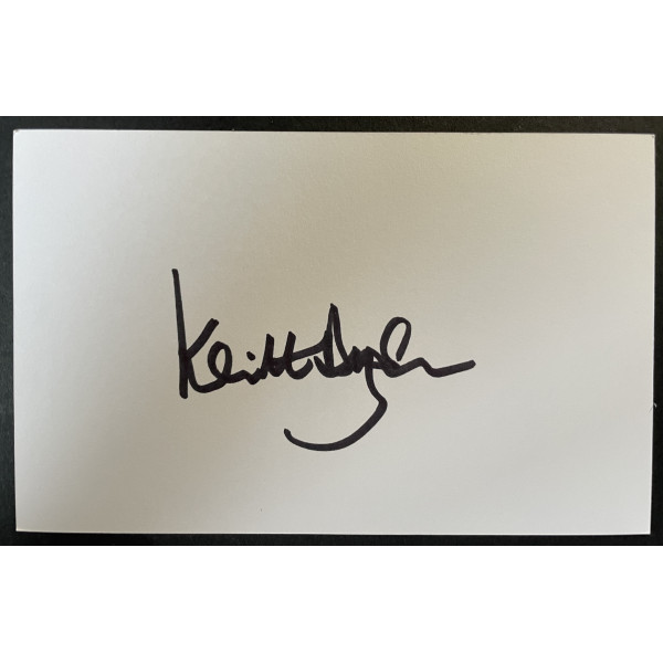 Keith Dyson Signed Autograph White Index Card Newcastle Utd Blackpool Football