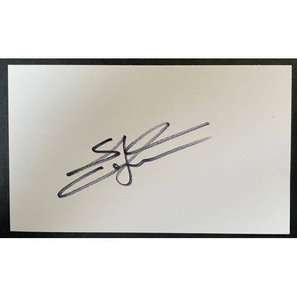 Stephen Clemence Signed Autograph White Index Card Spurs Birmingham Football COA