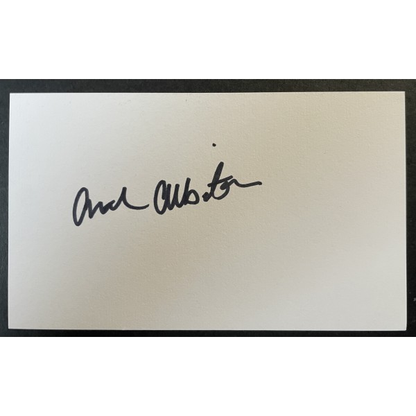 Arthur Albiston Signed Autograph White Index Card Manchester United Football COA