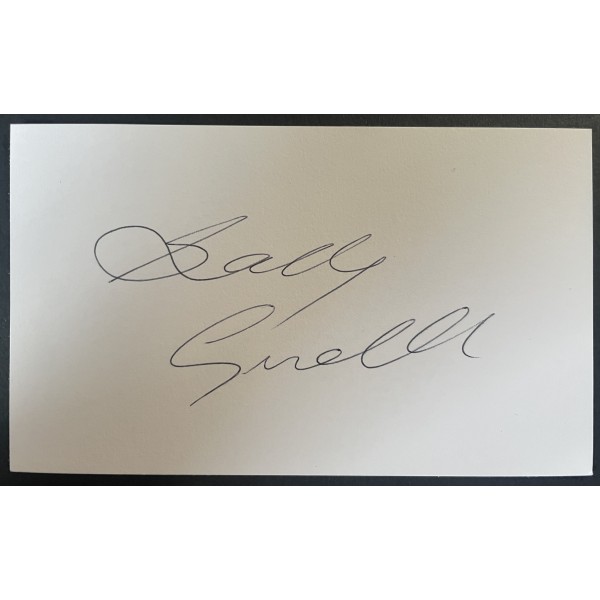 Sally Gunnell Signed Autograph White Index Card Hurdles Track & Field Olympics