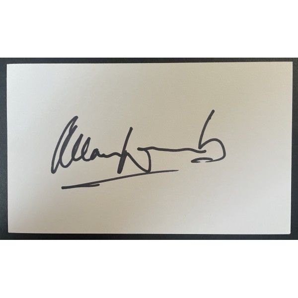 Allan Lamb Signed Autograph White Index Card England Cricket Ashes COA