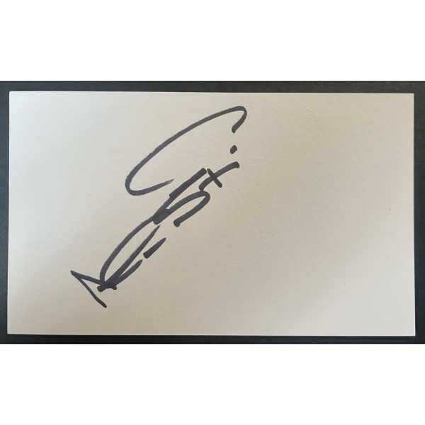 Alec Stewart Signed Autograph White Index Card England Cricket Ashes COA