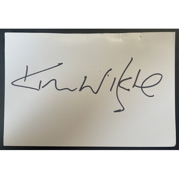Kim Wilde Signed Autograph White Index Card Music Kids in America Singer COA