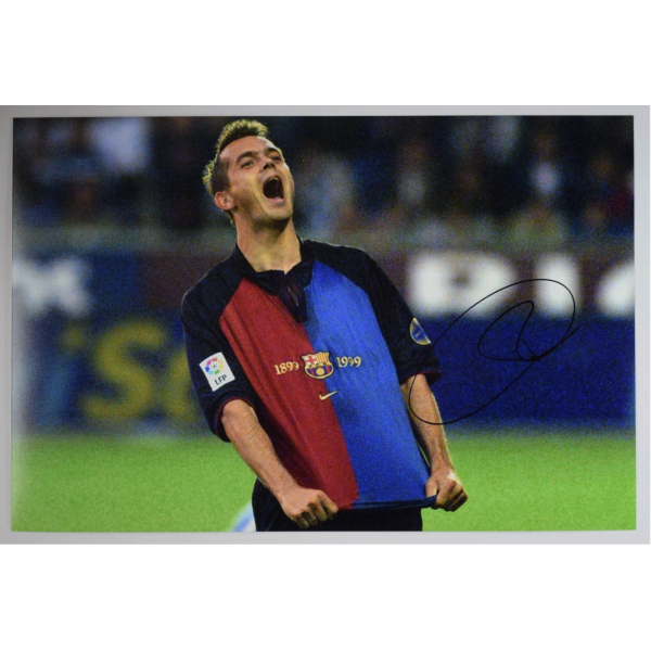 Phillip Cocu Signed Autograph 12x8 Photo Barcelona Football COA AFTAL