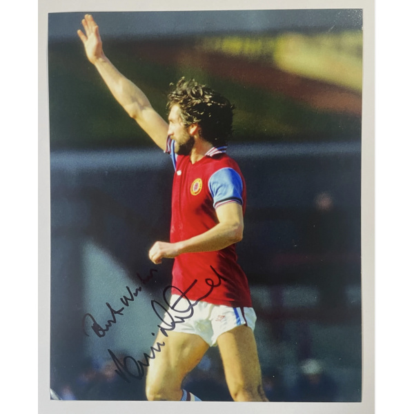 Dennis Mortimer Signed Autograph Signature 10x8 Photo Aston Villa Football COA