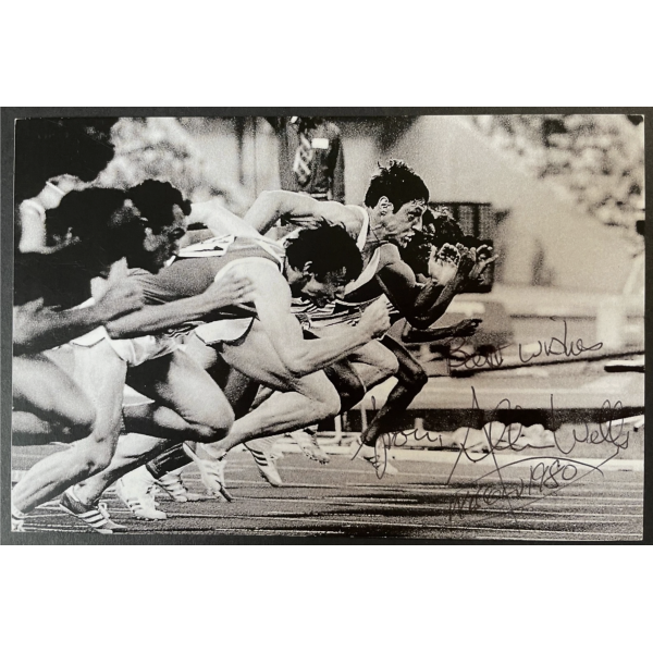 Allan Wells Signed Official Autograph 6x4 Photo Olympics 100m Moscow 1980 COA Allan Wells Signed Official Autograph 6x4 Photo Olympics 100m Moscow 1980 COA