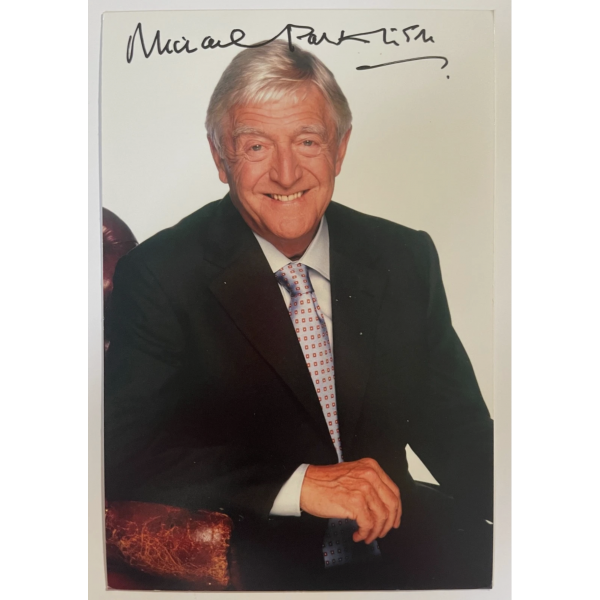 Michael Parkinson Signed Autograph Signature 6x4 photo TV Chat Show COA