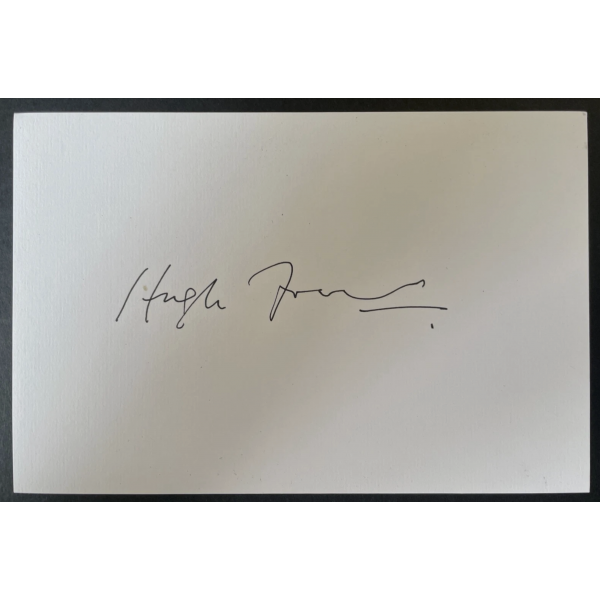 Hugh Fraser Signed Autograph White Index Card TV Sharpe Poirot Actor COA