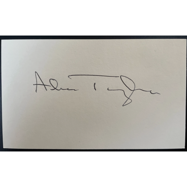 Alan Taylor Signed Autograph White Index Card West Ham FA Cup 1975 Football