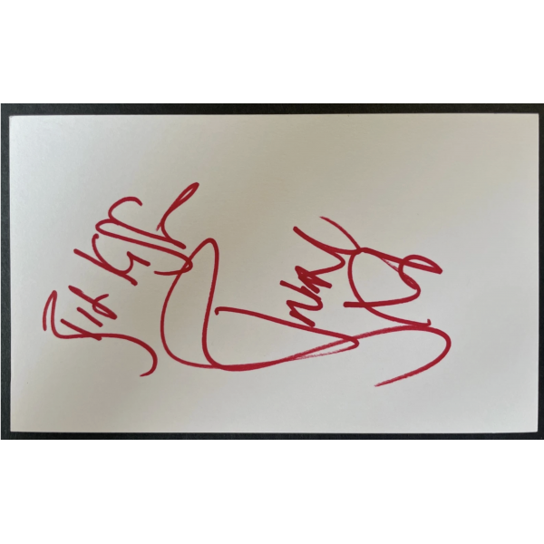 Brian Dowling Signed Autograph White Index Card Big Brother TV Presenter COA