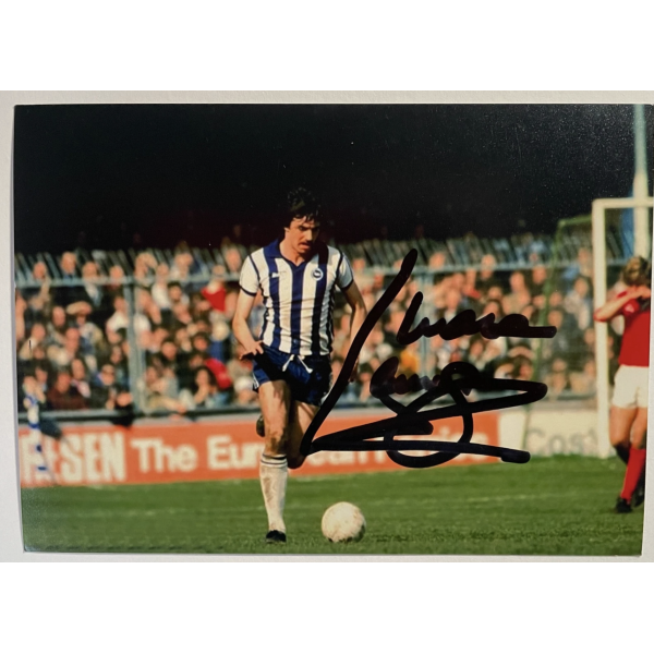 Mark Lawrenson Signed Autograph 7x5 photo Brighton Hove Albion Football COA