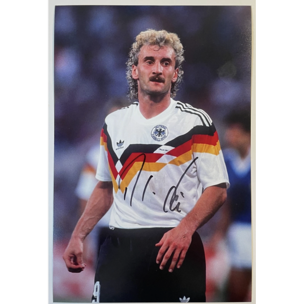 Rudi Voller Signed Autograph 12x8 Photo Germany World Cup Football COA Rudi Voller Signed Autograph 12x8 Photo Germany World Cup Football COA