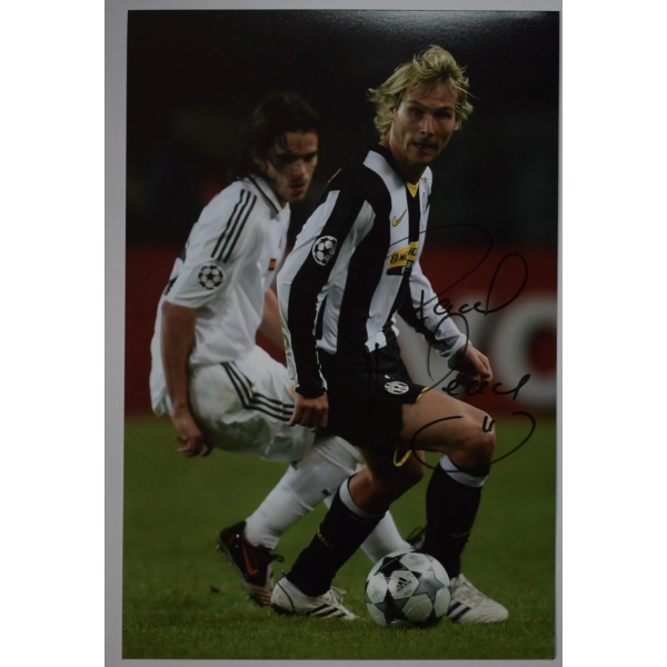 Pavel Nedved Signed Autograph 12x8 Photo Photograph Juventus Football COA AFTAL