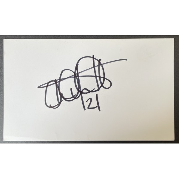 Matt Gilks Signed Autograph Signature White Index Card Blackpool Football COA