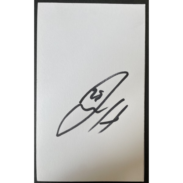 Junior Hoilett Signed Autograph White Index Card Cardiff City Swindon Town COA