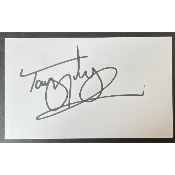 Tony Mowbray Signed Autograph White Index Card Middlesbrough Football COA