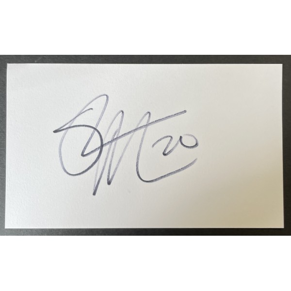 Steve Morison Signed Autograph Signature White Index Card Millwall Football COA