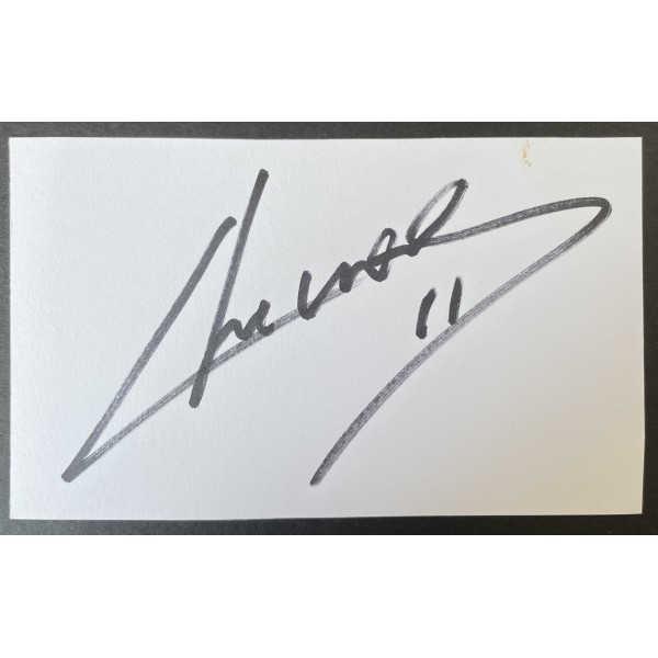 Daniele Massaro Signed Autograph White Index Card AC Milan Italy Football COA