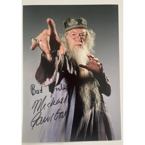Michael Gambon Signed Autograph 7x5 photo Film Harry Potter NEW LOW PRICE