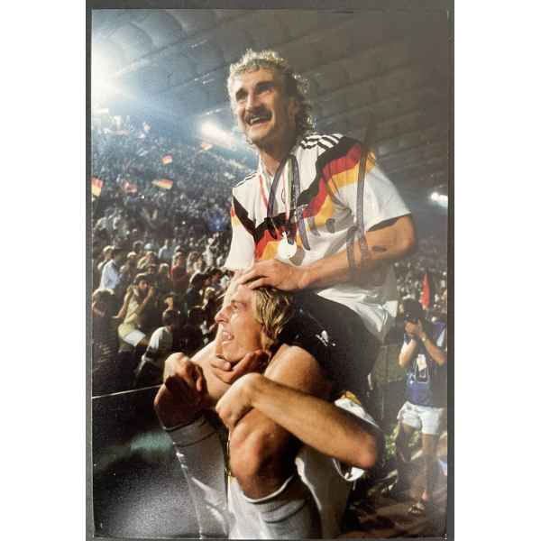 Rudi Voller Signed Autograph 6x4 Photo Germany World cup Football NEW LOW PRICE Rudi Voller Signed Autograph 6x4 Photo Germany World cup Football NEW LOW PRICE