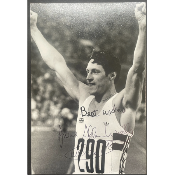 Allan Wells Signed Autograph 6x4 Photo Athletics Olympics 1980 NEW LOW PRICE