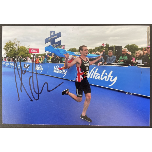 Alistair Brownlee Signed Autograph 6x4 Photo Olympics Triathlon NEW LOW PRICE Alistair Brownlee Signed Autograph 6x4 Photo Olympics Triathlon NEW LOW PRICE