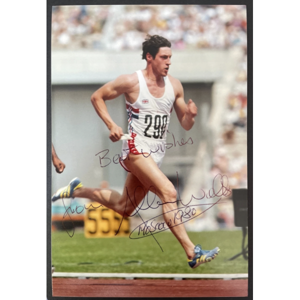 Allan Wells Signed Autograph 6x4 Photo Athletics Olympics 1980 NEW LOW PRICE