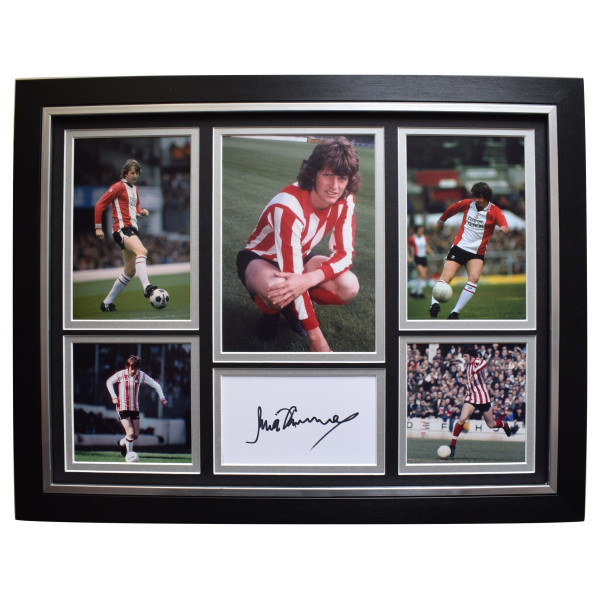 Mick Channon Signed Framed Autograph 16x12 photo display Southampton AFTAL COA Perfect Gift Memorabilia	