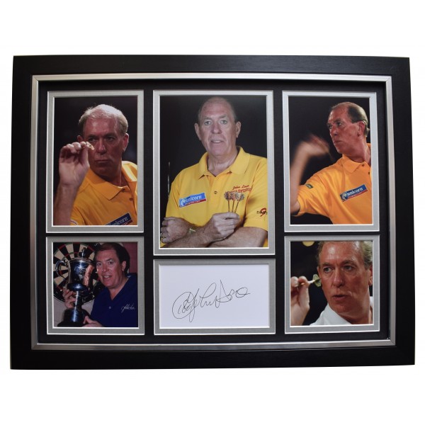John Lowe Signed Framed Autograph 16x12 photo display Darts Sport AFTAL COA Perfect Gift Memorabilia