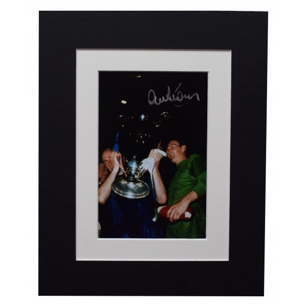 Alex Stepney Signed Autograph 10x8 photo display Manchester United Football COA  Perfect Gift Memorabilia		