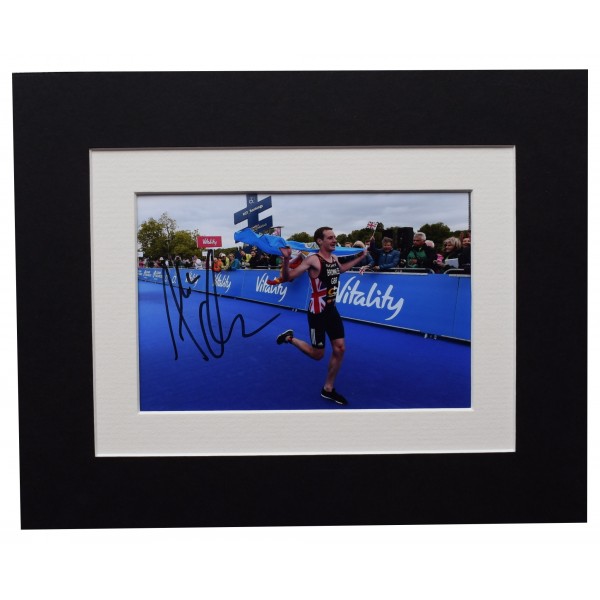 Alistair Brownlee Signed Autograph 10x8 photo display Olympic Athletics COA Perfect Gift Memorabilia		