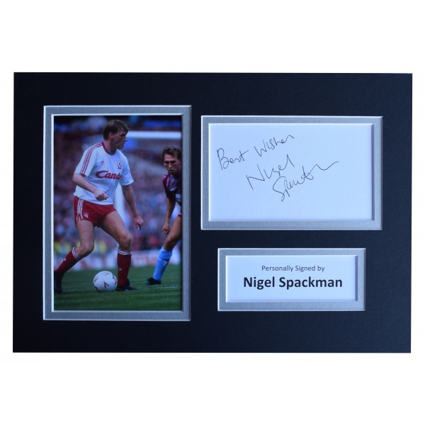 Nigel Spackman Signed Autograph A4 photo display Liverpool Football AFTAL COA Perfect Gift Memorabilia