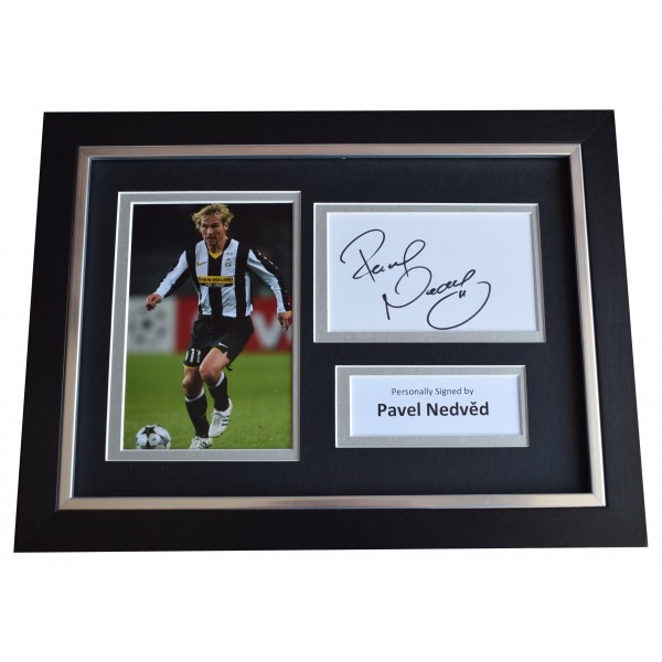 Pavel Nedved Signed A4 Framed Autograph Photo Display Juventus Football COAPerfect Gift Memorabilia