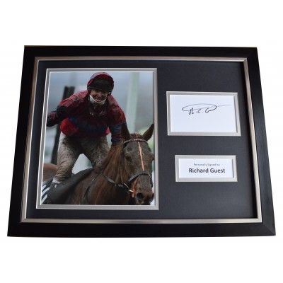 Richard Guest Signed Framed Photo Autograph 16x12 display Horse Racing COA Perfect Gift Memorabilia