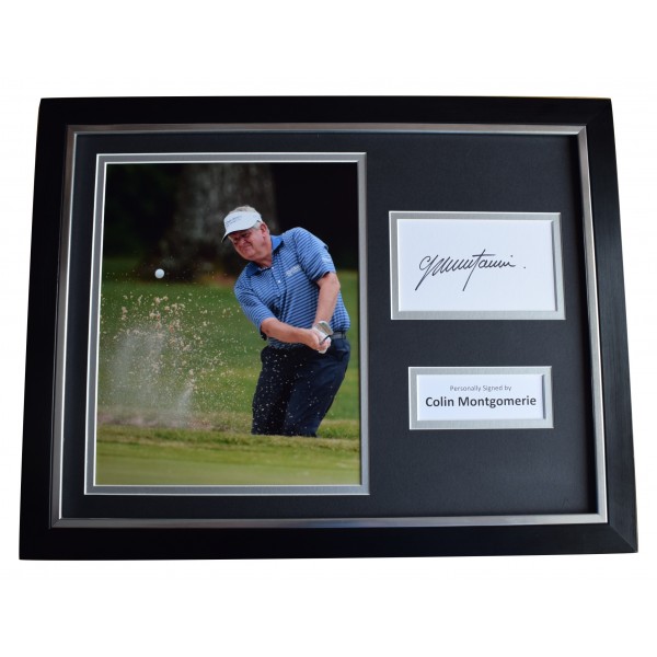 Colin Montgomerie Signed Framed Photo Autograph 16x12 display Golf AFTAL & COA Perfect Gift Memorabilia