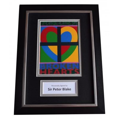 Peter Blake Signed A4 Framed Autograph Photo Display Beatles Music Artist COA Perfect Gift Memorabilia